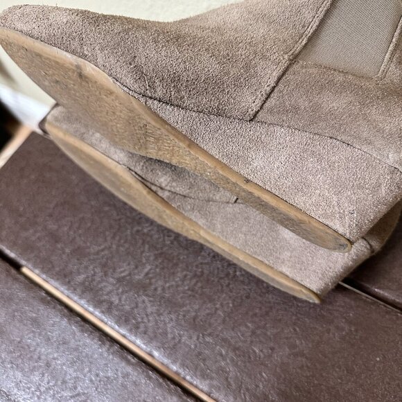 NINE WEST Suede Wedge Laynao Bootie Shootie Ankle Boot - Size 8M - Picture 9 of 16